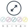 Resize full flat color icons in round outlines - Resize full flat color icons in round outlines. 6 bonus icons included.