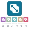 Merge shapes white flat icons on color rounded square backgrounds. 6 bonus icons included - Merge shapes flat icons on color rounded square backgrounds