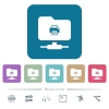 FTP print white flat icons on color rounded square backgrounds. 6 bonus icons included - FTP print flat icons on color rounded square backgrounds
