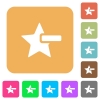 Remove star flat icons on rounded square vivid color backgrounds. - Remove star rounded square flat icons