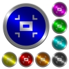 Small screen icons on round luminous coin-like color steel buttons - Small screen luminous coin-like round color buttons