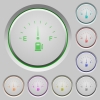 Fuel indicator push buttons - Fuel indicator color icons on sunk push buttons