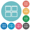 Admin dashboard panels flat white icons on round color backgrounds - Admin dashboard panels flat round icons