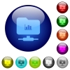 FTP statistics color glass buttons - FTP statistics icons on round color glass buttons