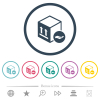 Package insurance flat color icons in round outlines. 6 bonus icons included. - Package insurance flat color icons in round outlines