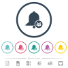 Team reminder flat color icons in round outlines. 6 bonus icons included. - Team reminder flat color icons in round outlines