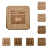 Browser print on rounded square carved wooden button styles - Browser print wooden buttons