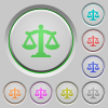 Scale of law color icons on sunk push buttons - Scale of law push buttons