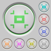 Small screen color icons on sunk push buttons - Small screen push buttons