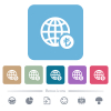 Online Lira payment flat icons on color rounded square backgrounds - Online Lira payment white flat icons on color rounded square backgrounds. 6 bonus icons included