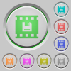 Save movie color icons on sunk push buttons - Save movie push buttons