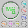 Horizontal zipper color icons on sunk push buttons - Horizontal zipper push buttons