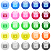 Browser cancel icons in color glossy buttons - Browser cancel icons in set of 25 color glossy spherical buttons