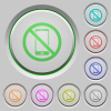 No smartphone color icons on sunk push buttons - No smartphone push buttons