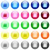 Micro SD memory card icons in set of 25 color glossy spherical buttons - Micro SD memory card icons in color glossy buttons
