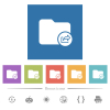 Export directory flat white icons in square backgrounds - Export directory flat white icons in square backgrounds. 6 bonus icons included.