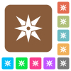 Compass flat icons on rounded square vivid color backgrounds. - Compass rounded square flat icons
