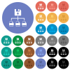 Save file as multiple format round flat multi colored icons - Save file as multiple format multi colored flat icons on round backgrounds. Included white, light and dark icon variations for hover and active status effects, and bonus shades.