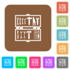 Open toolbox rounded square flat icons - Open toolbox flat icons on rounded square vivid color backgrounds.