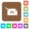 Oiler flat icons on rounded square vivid color backgrounds. - Oiler rounded square flat icons