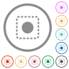 Place certificate flat color icons in round outlines on white background - Place certificate flat icons with outlines