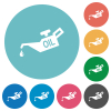 Oiler flat round icons - Oiler flat white icons on round color backgrounds