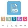 Document options white flat icons on color rounded square backgrounds. 6 bonus icons included - Document options flat icons on color rounded square backgrounds