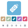 Working remote control flat icons on color rounded square backgrounds - Working remote control white flat icons on color rounded square backgrounds. 6 bonus icons included