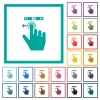 right handed scroll left gesture flat color icons in circle shape outlines. 12 bonus icons included. - right handed scroll left gesture flat color icons in circle shape outlines