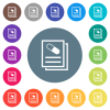 Medical prescription flat white icons on round color backgrounds. 17 background color variations are included. - Medical prescription flat white icons on round color backgrounds