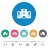 Covid Hospital flat white icons on round color backgrounds. 6 bonus icons included. - Covid Hospital flat round icons