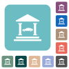 Car loan white flat icons on color rounded square backgrounds - Car loan rounded square flat icons