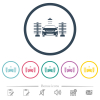 Car washing flat color icons in round outlines. 6 bonus icons included. - Car washing flat color icons in round outlines
