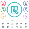 rename contact flat color icons in circle shape outlines - rename contact flat color icons in circle shape outlines. 12 bonus icons included.