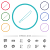 Machete flat color icons in circle shape outlines. 12 bonus icons included. - Machete flat color icons in circle shape outlines