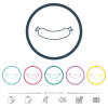 Sausage flat color icons in round outlines. 6 bonus icons included. - Sausage flat color icons in round outlines
