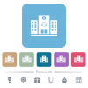 Medical assistance flat icons on color rounded square backgrounds - Medical assistance white flat icons on color rounded square backgrounds. 6 bonus icons included