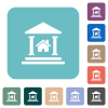 Real estate loan rounded square flat icons - Real estate loan white flat icons on color rounded square backgrounds