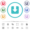 Download flat color icons in circle shape outlines - Download flat color icons in circle shape outlines. 12 bonus icons included.
