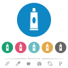 Toothpaste tube flat round icons - Toothpaste tube flat white icons on round color backgrounds. 6 bonus icons included.
