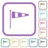 Windsock indicator solid simple icons - Windsock indicator solid simple icons in color rounded square frames on white background