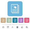 Medical prescription white flat icons on color rounded square backgrounds. 6 bonus icons included - Medical prescription flat icons on color rounded square backgrounds