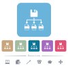 Save file as multiple format flat icons on color rounded square backgrounds - Save file as multiple format white flat icons on color rounded square backgrounds. 6 bonus icons included