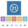 Not allowed under 21 flat white icons in square backgrounds. 6 bonus icons included. - Not allowed under 21 flat white icons in square backgrounds