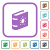 Covid documentation simple icons - Covid documentation simple icons in color rounded square frames on white background