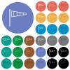 Windsock indicator outline round flat multi colored icons - Windsock indicator outline multi colored flat icons on round backgrounds. Included white, light and dark icon variations for hover and active status effects, and bonus shades.