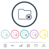 Cancel directory flat color icons in round outlines. 6 bonus icons included. - Cancel directory flat color icons in round outlines