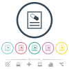Medical prescription flat color icons in round outlines. 6 bonus icons included. - Medical prescription flat color icons in round outlines
