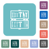 Open toolbox white flat icons on color rounded square backgrounds - Open toolbox rounded square flat icons