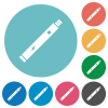 Electronic cigarette solid flat round icons - Electronic cigarette solid flat white icons on round color backgrounds